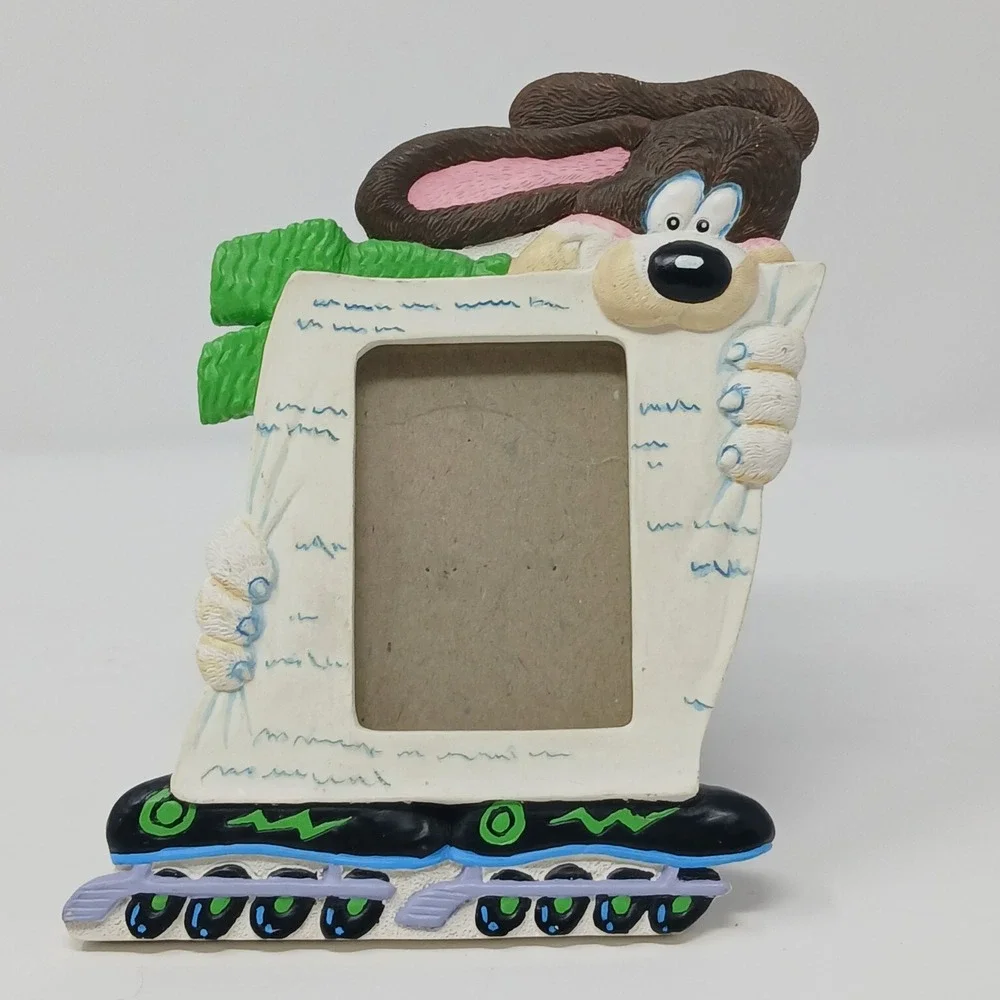 Vintage 1993 Fetco Roller Blade Dog Character‎ Picture Frame 90s Decor 6in